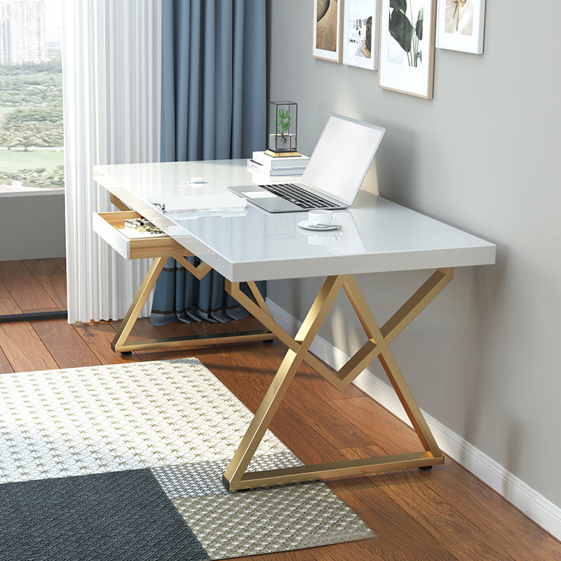 Massief hout glam schriftelijk bureau rechthoekige kantoorbureau voor thuis