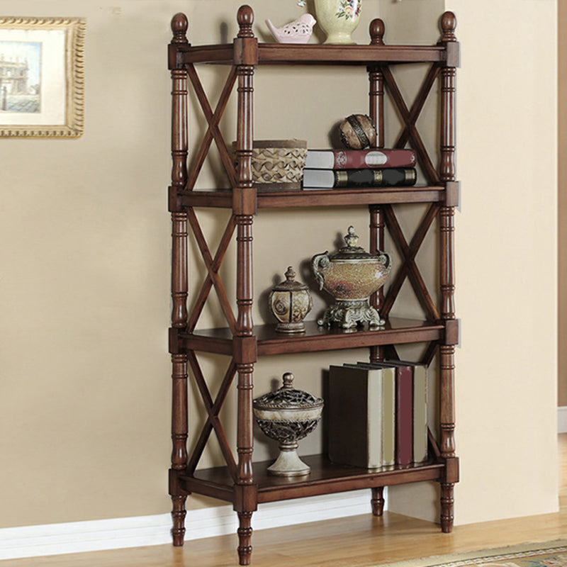 14" Wide Contemporary Shelf Bookcase Open Solid Wood Bookcase