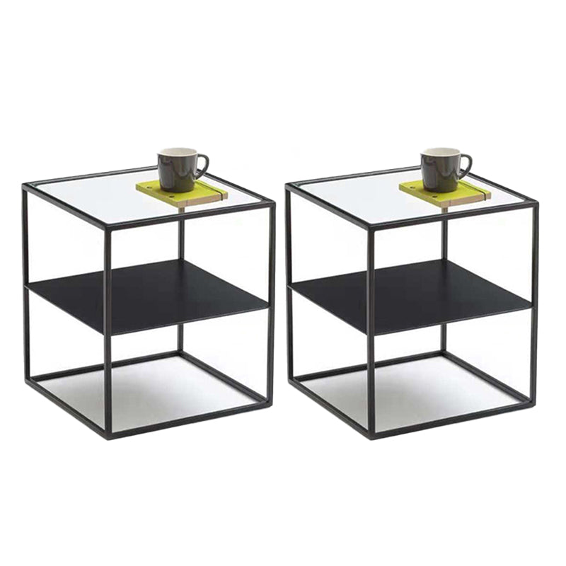 17.71 "Mesa nocturna de 2 estantes de alto gabinete industrial para la noche