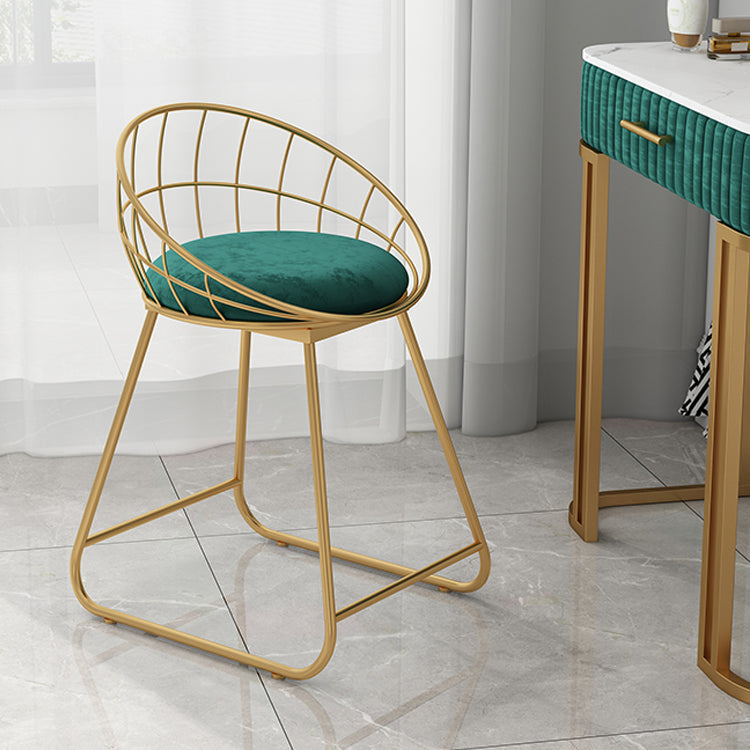 Stoffen eetkamerstoel Scandinavische open rugloze eetkamerstoelen