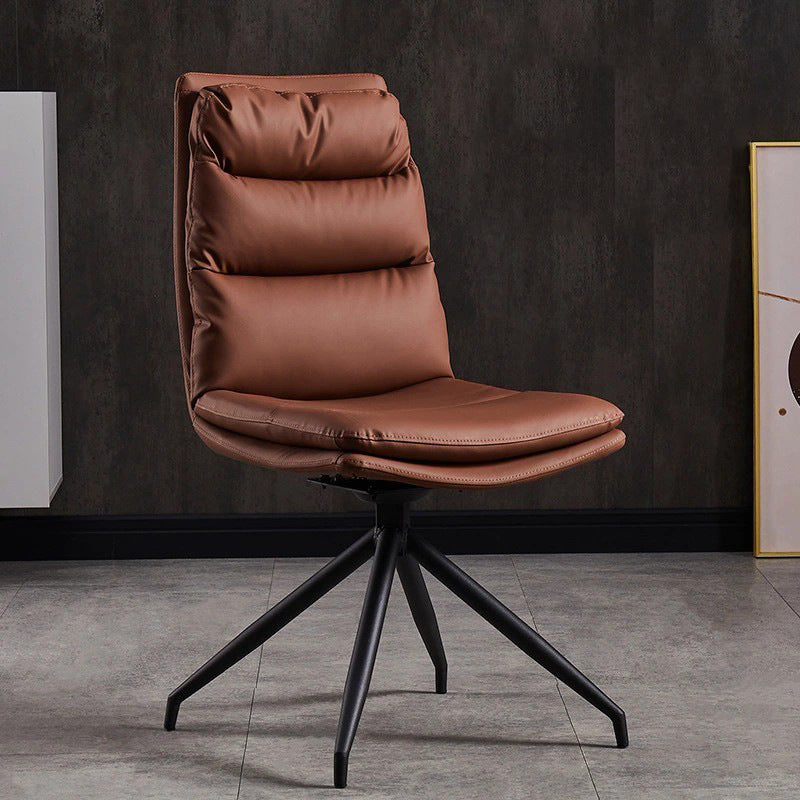 Sillas laterales sin brazo de silla de comedor de estilo contemporáneo con patas de metal