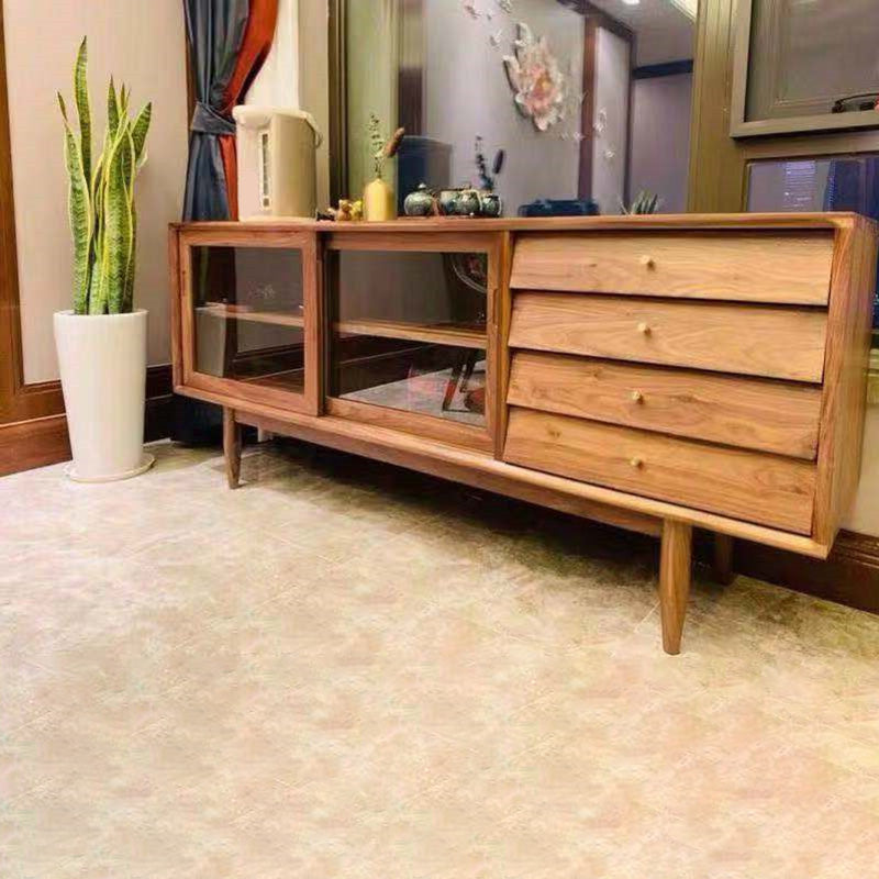 Buffet moderne du buffet à 4 tirages en bois massif avec porte coulissante