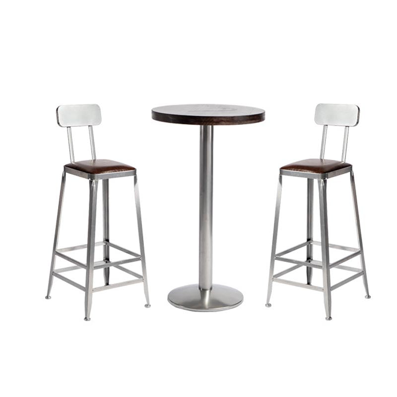 1/2/3 pièces de la table de table de bar à bois massif de style industriel