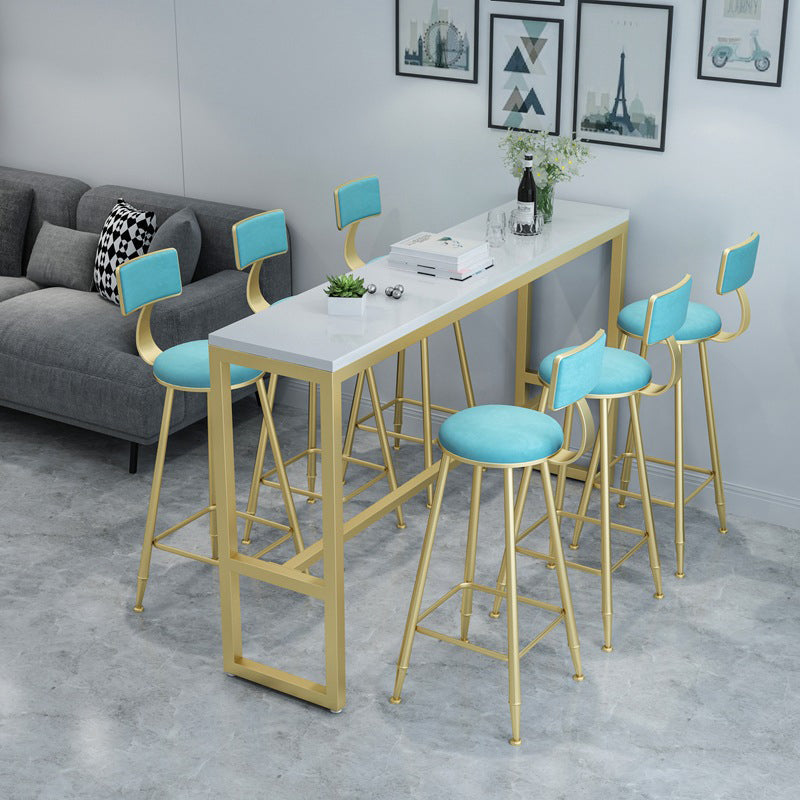 Glam Rectangle Bar Table Set 1/2/3/4/7 Pieces Dining Set for Dining Room