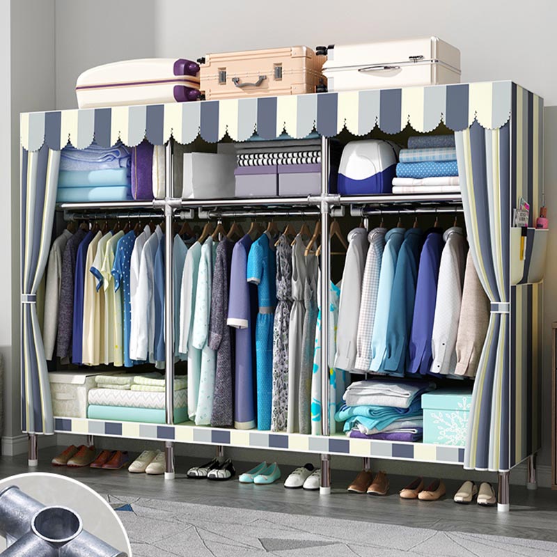 Armadio moderno del guardaroba con armadio per il guardaroba in metallo con scaffali