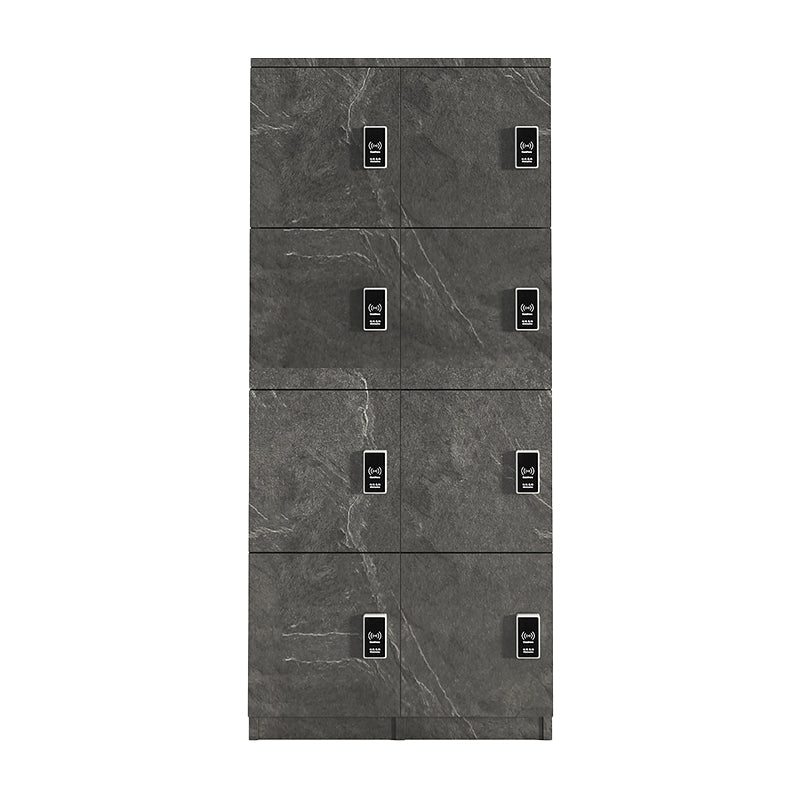 Armoire en bois d'ingénierie gris pour salle de bain armoire à porte à charnière moderne