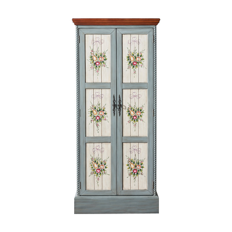 家の伝統的なマット仕上げキャビネット用のバーチウッドストレージキャビネット付き衣服棒付き