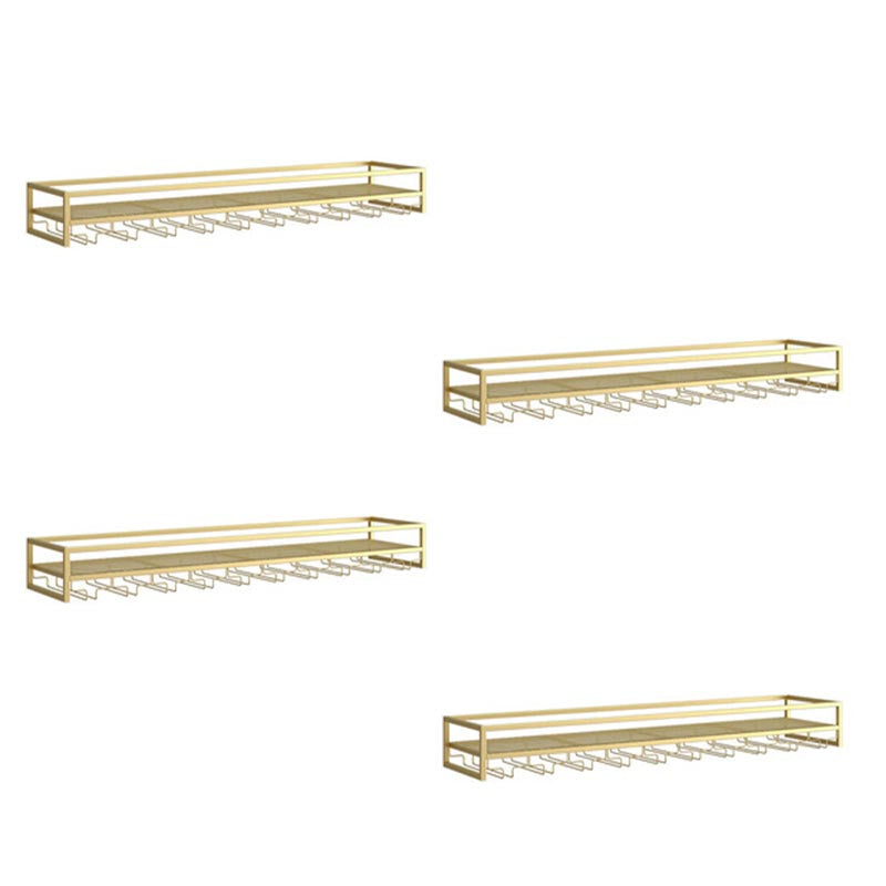 Metal Wall Mounted Wine Bottle & Glass Rack Modern Wine Holder Rack
