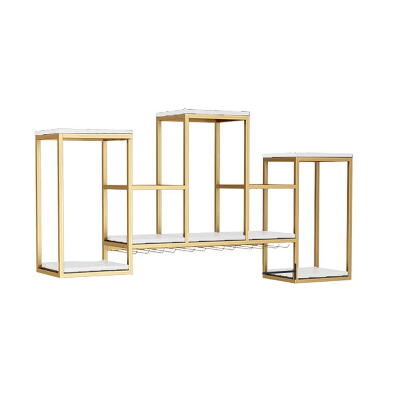 Metal Wall Mounted Wine Rack 7.8"W Wine Rack with Stemware Holder