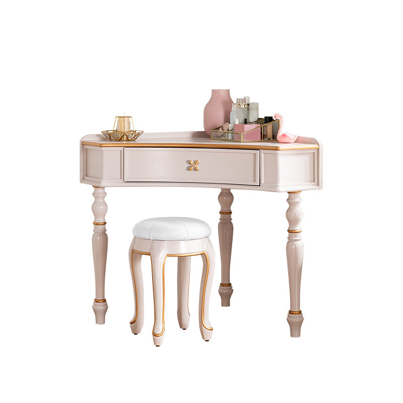 Zweiteilige viktorianische Eitelkeitset eine Schubladenholz -Schminktisch