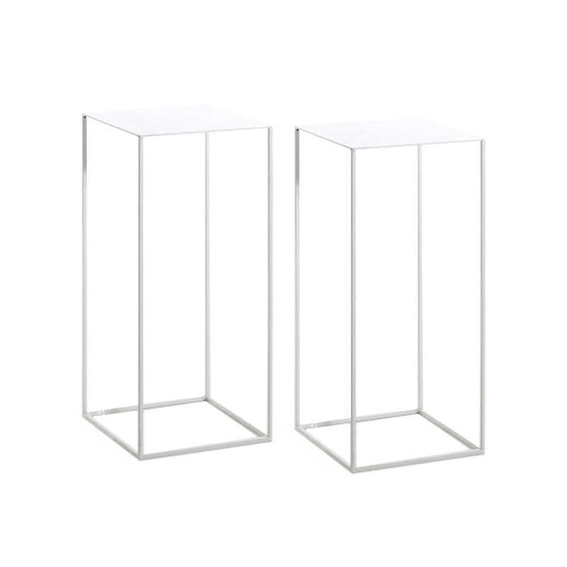 Tabla de extremo metálico cuadrada Conjunto de la mesa lateral del sofá marco minimalista