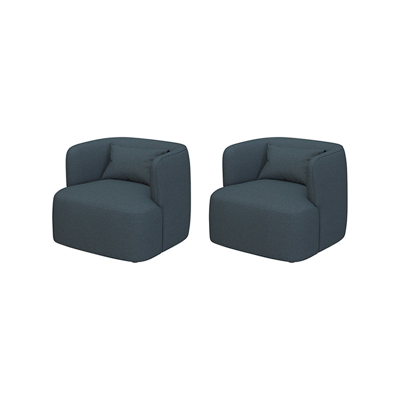 33.46" Wide Barrel Chair Recessed Arms Included Chair for Living Room