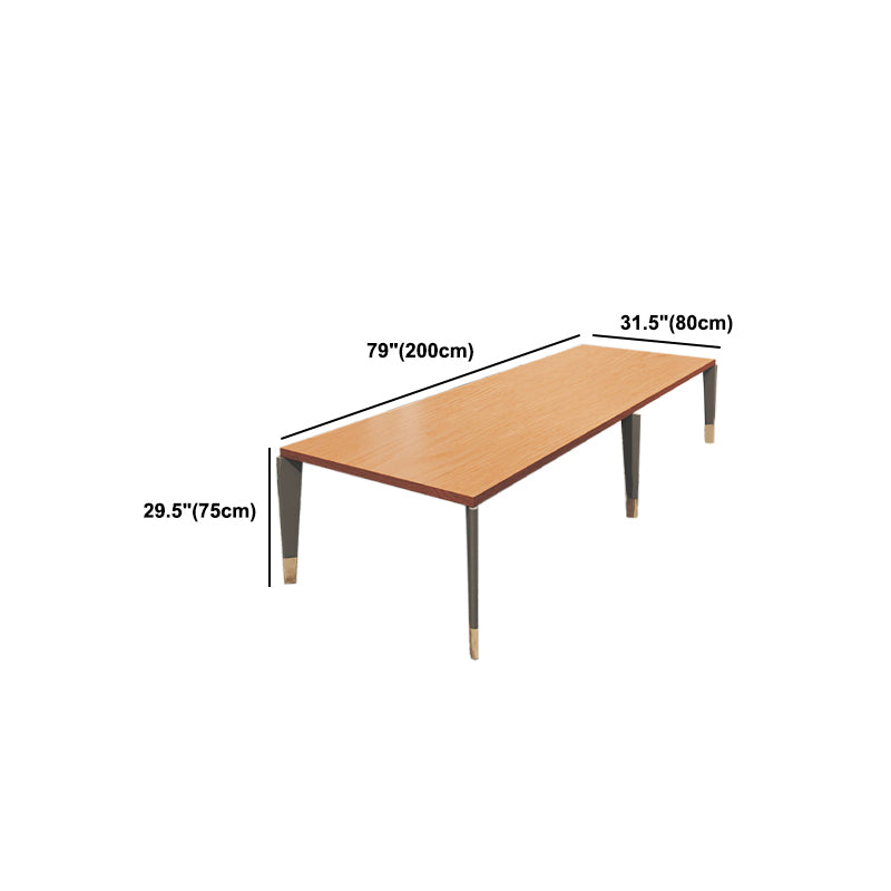 Industrieel rechthoekige schrijfbureau slaapkamer bureau met metalen benen