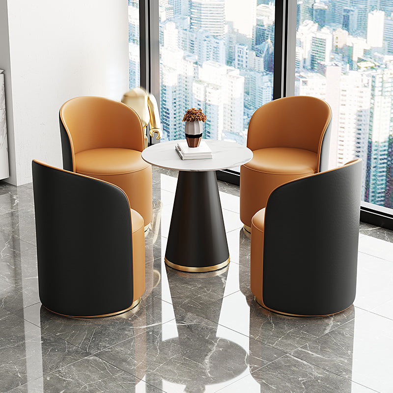 Moderne stijl gesinterde stenen dinerset rond 1/3/5 stukken eetgelegenheid set voor thuisgebruik