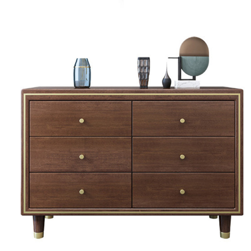 Glam Solid Wood Storage Chest Bedroom Chest in Brown with Drawers 6 Clearhalo 'Bedroom Furniture' 'Dressers & Chests' 'dressers_chests' 'furn' 'furn_dressers_chests' 'Furniture' 6127446