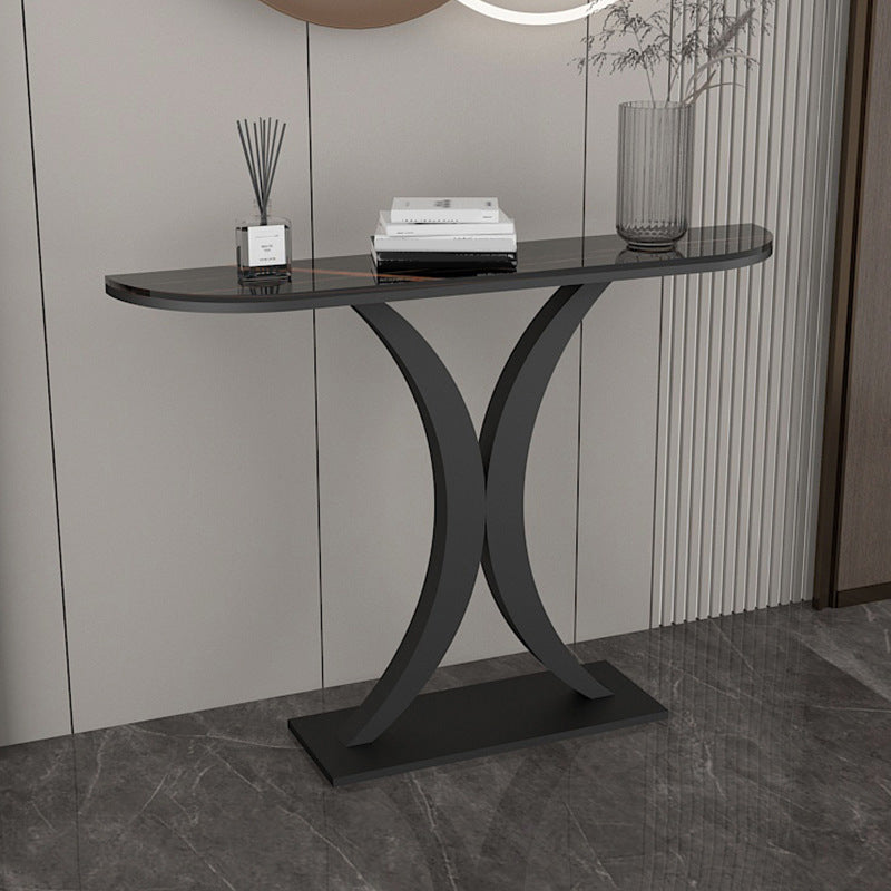 Tavolo di accento console contemporanea Antique Finitura Malf Moon Console Table