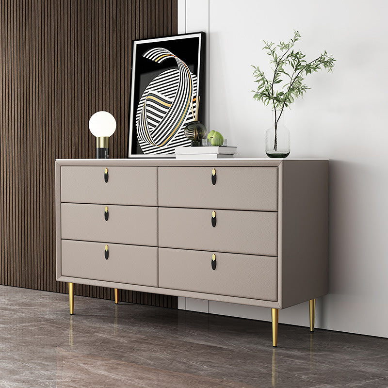 Modern accent borstkante opbergkast met antieke afwerking