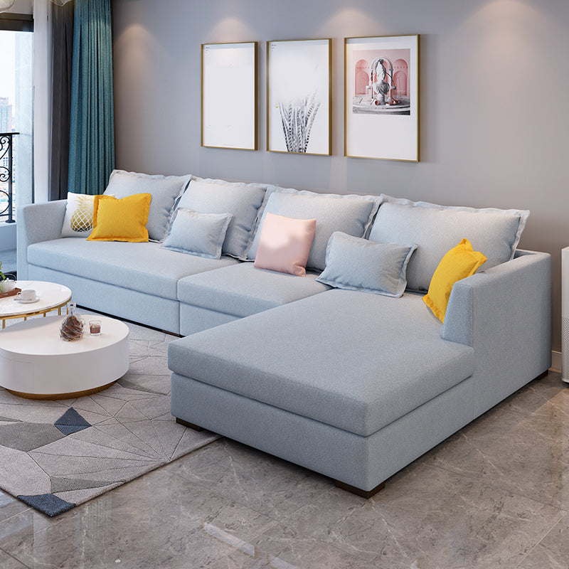 37,4 "H di divano e chaise del braccio svasato di miscela di cotone per soggiorno