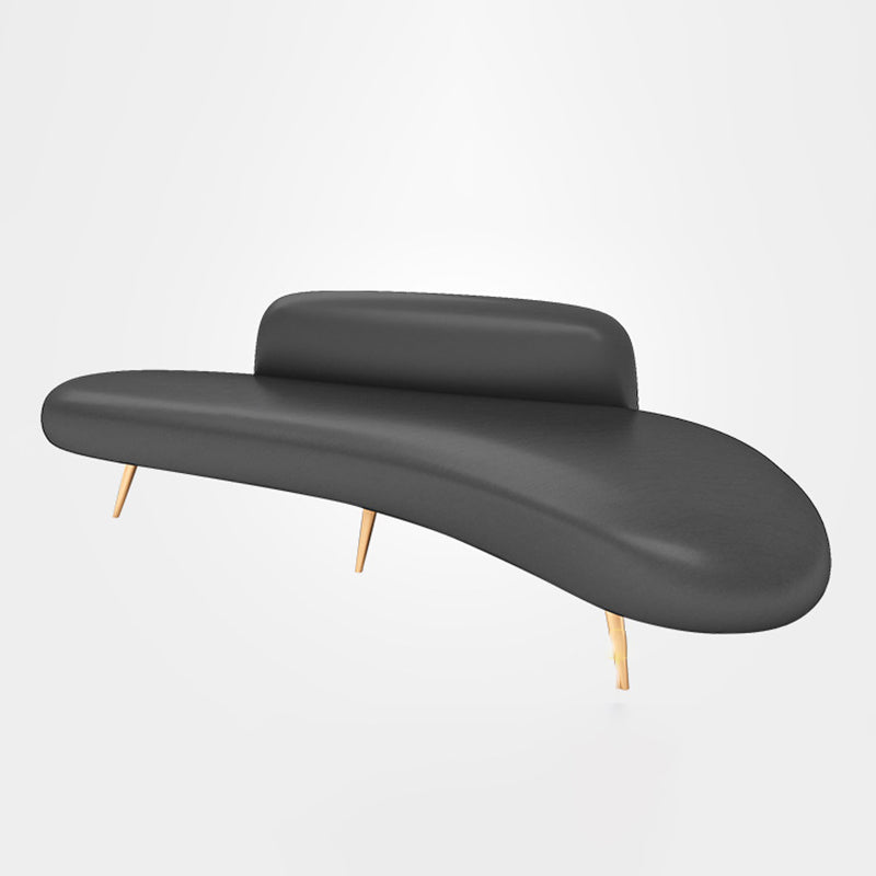 Zeitgenössischer enger Rücken armloser Sofa -Stoff gebogene Sofa mit Haarstiftbeinen