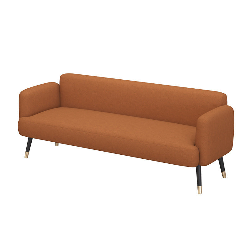 Leather/Faux Leather Modern Sofa 27.95" High Scroll Arm Seating