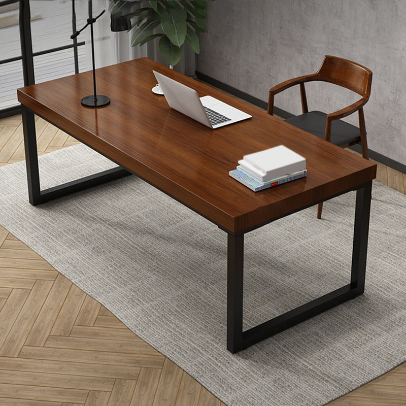 Industrial Home Rectangular Office Desk Solid Wood Writing Desk 94.5"L x 31.5"W x 29.5"H Clearhalo 'furn' 'furn_office_desk' 'Furniture' 'Office Desks' 'Office Furniture' 'office_desk' 6136654