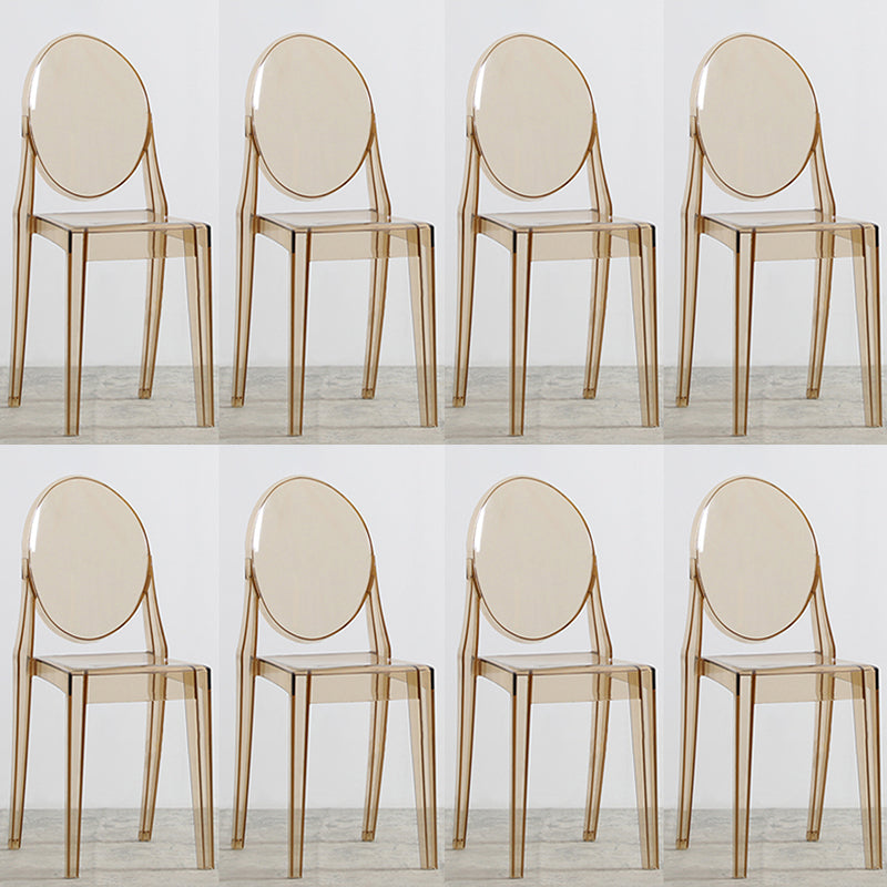 Noordse open achterkant stoel plastic binnen armloze stoel voor eetkamer slaapkamer