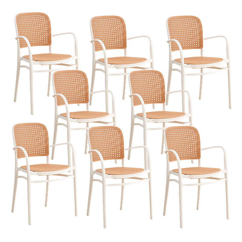 Nordic Open Back Side Chair Plastic Indoor Chair for Dining Room Bedroom