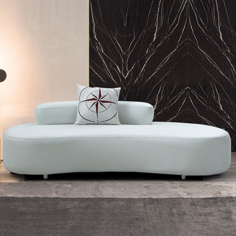 Zeitgenössisches Ledersofa eng hinten armloser Sofa für Wohnzimmer