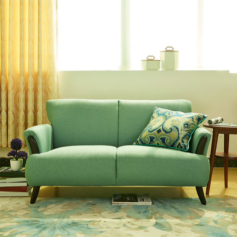 Asiento de brazo acampanado de sofá estándar de madera contemporánea para sala de estar