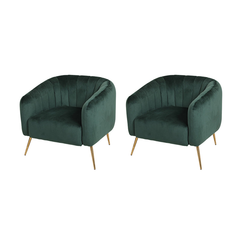 28.34" High Velvet Barrel Chair Arms Included Barrel Accent Chair Blackish Green 2 Piece Set Clearhalo 'Accent Chairs' 'accent_chairs' 'Chairs & Seating' 'furn' 'furn_accent_chairs' 'Furniture' 'Living Room Furniture' 6142100