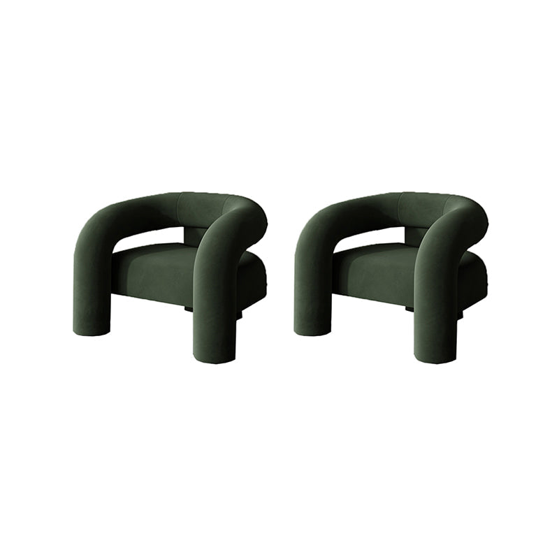 Velvet fauteuil 30.70 "High massief houten frame stoel voor woonkamer