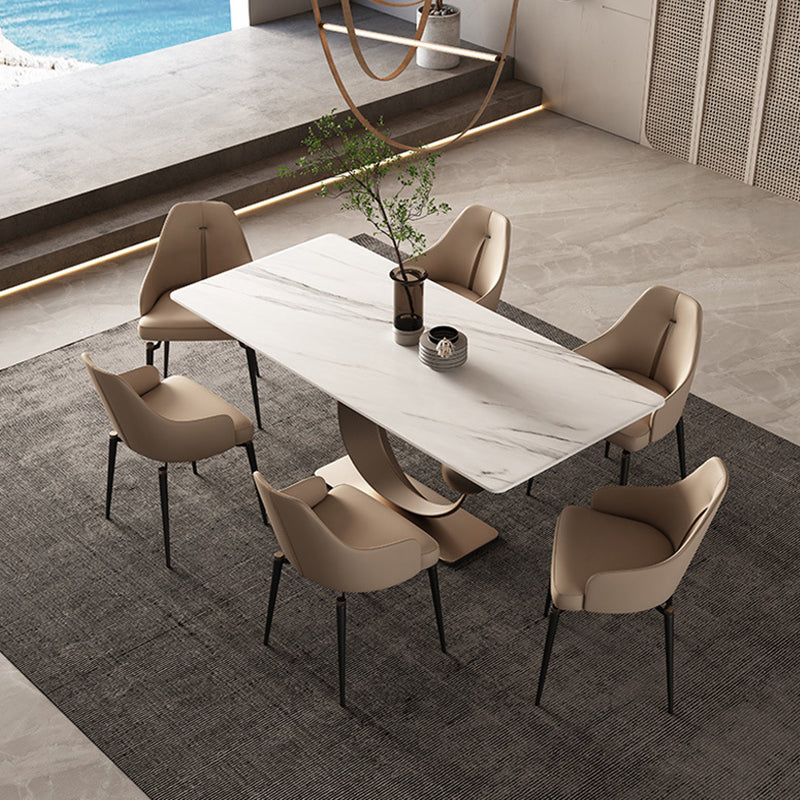 Ensemble de table de rectangle Glam 1/2/5/7 Pièces Pièces Ensemble de restauration à domicile