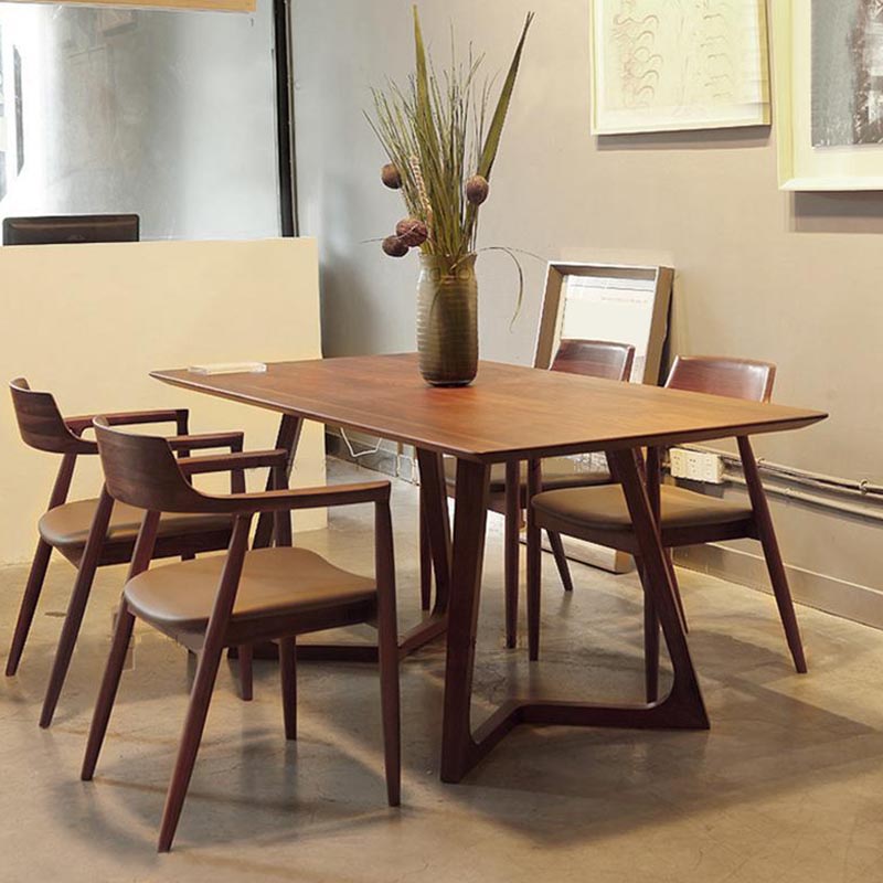 Moderne 1/5 stukken Dinerset rechthoekige houten eettafel voor woonkamer keuken