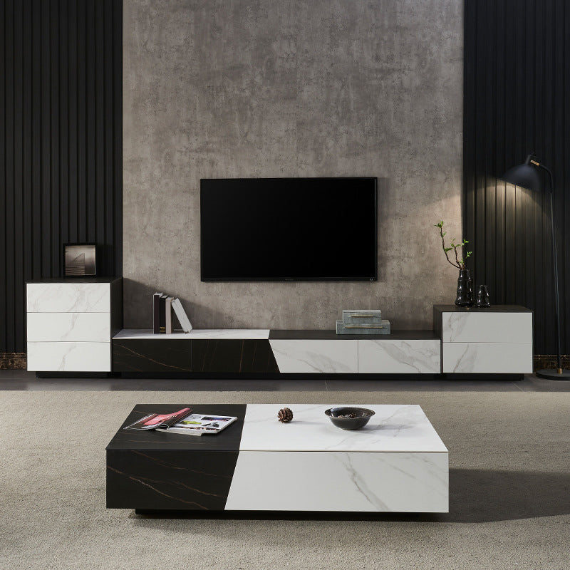 Modern TV Media Media de 16 "W STAND DE TV DE TV CERRADO DE STILLE de 16" W con cajones