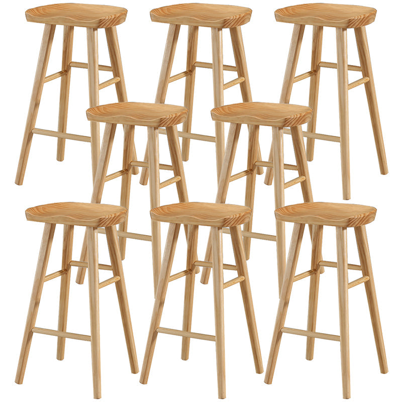 Tabouret de bar à comptoir en bois massif contemporain tabouret de salon