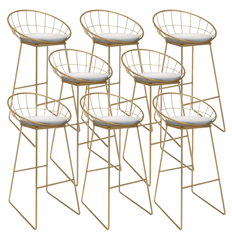 Scandinavian Upholstered Counter Stool Bar-height Bar Stool for Living Room