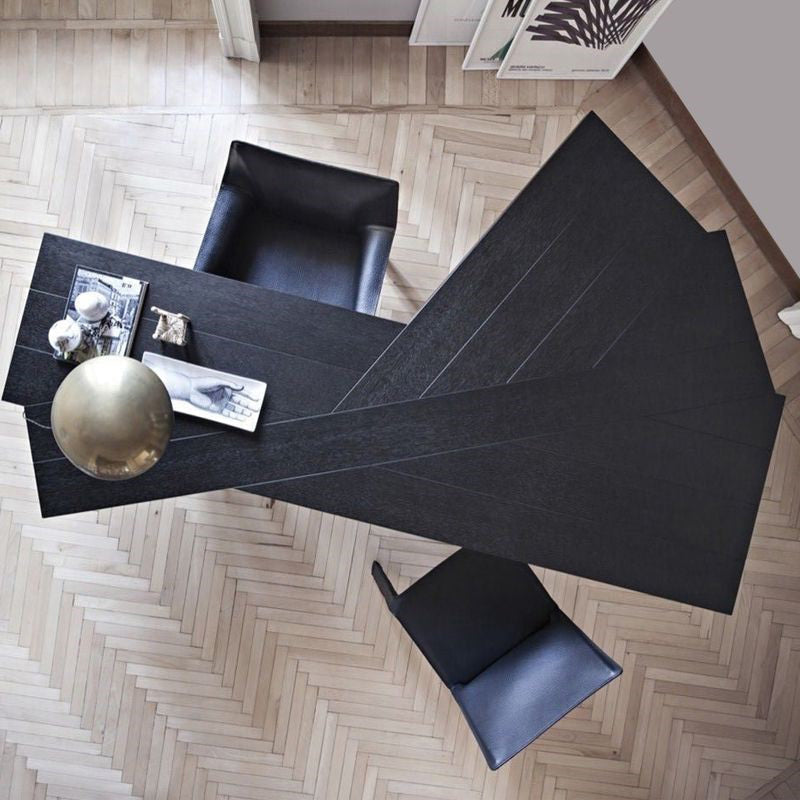 Mesa de escritura negra de forma gratuita escritorio de oficina de madera maciza de estilo sólido