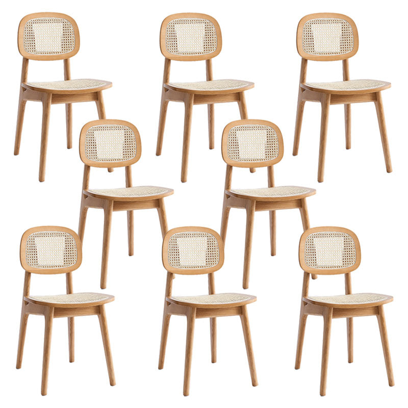 Open Back Side Chair Wood Industrial Style Dining Room Chair