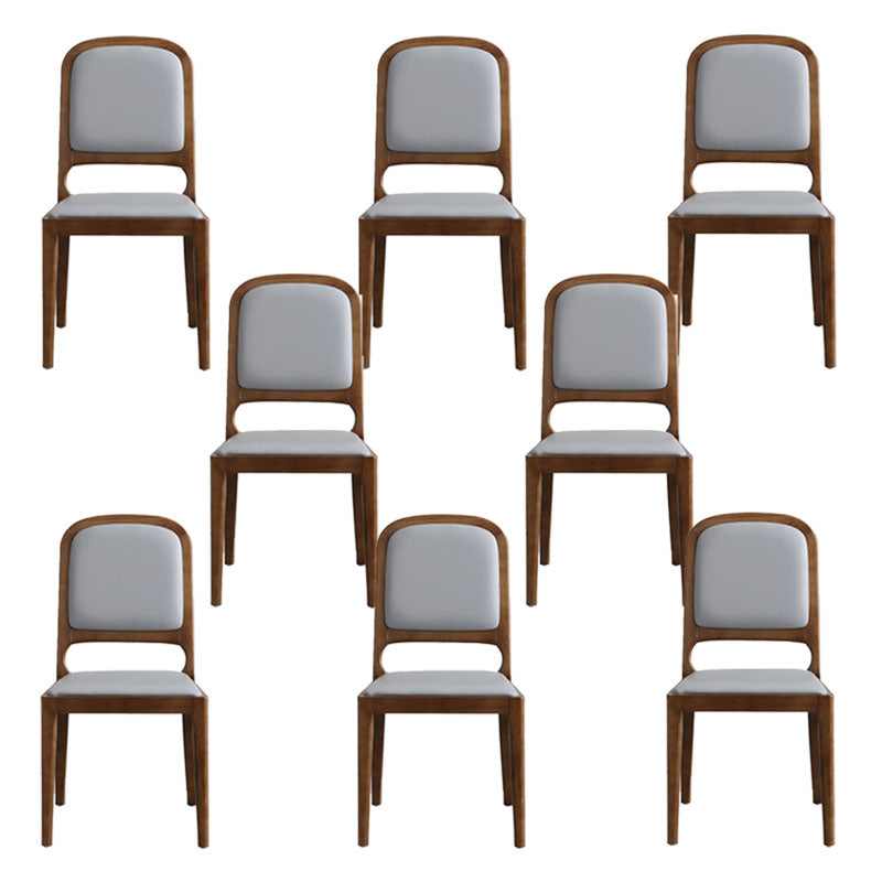 Open Back Side Chair Wood Industrial Style Dining Room Chair for Home 8 Piece Set Clearhalo 'Dining Chairs' 'Dining Tables & Seating' 'dining_chair' 'furn' 'furn_dining_chair' 'Furniture' 'Kitchen & Dining Furniture' 6155584