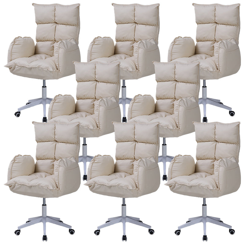 Sedia da ufficio da 28 "sedia da ufficio ampia contemporanea gialla imbottita