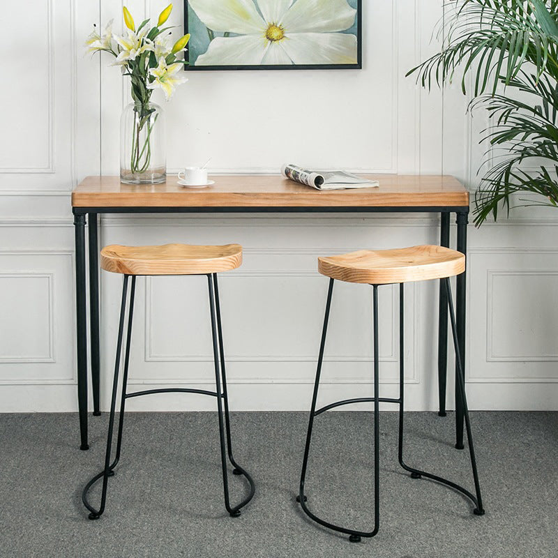 1/2/3 pezzi Set di tavoli da banda in legno solido set di pub rettangolo industriale