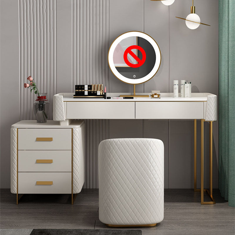 Glam houten ijdelheid make-uptafel set 5-laders kleedtafel