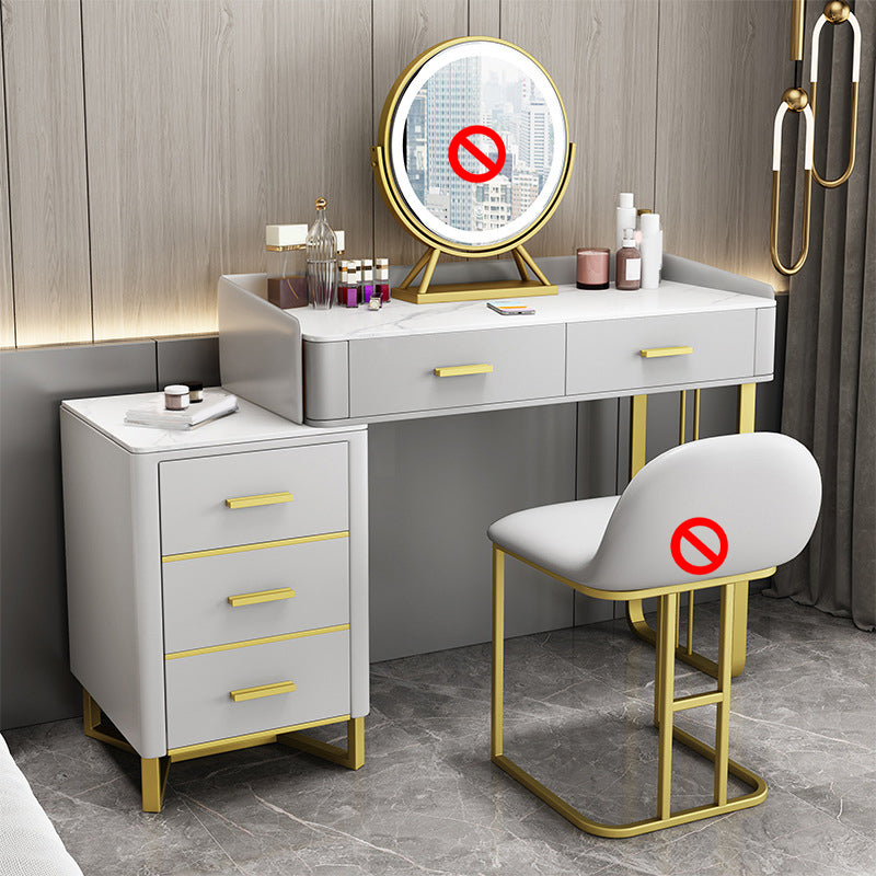 Tocador de maquillaje de dormitorio lujoso tope de tocador de maquillaje de piedra mesa de escritorio