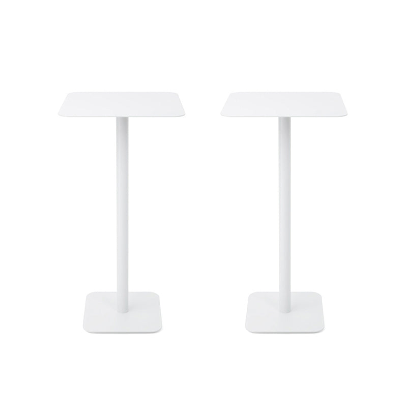 Mid-Century Round Corner Table Metal Pedestal Sofa Side End Table