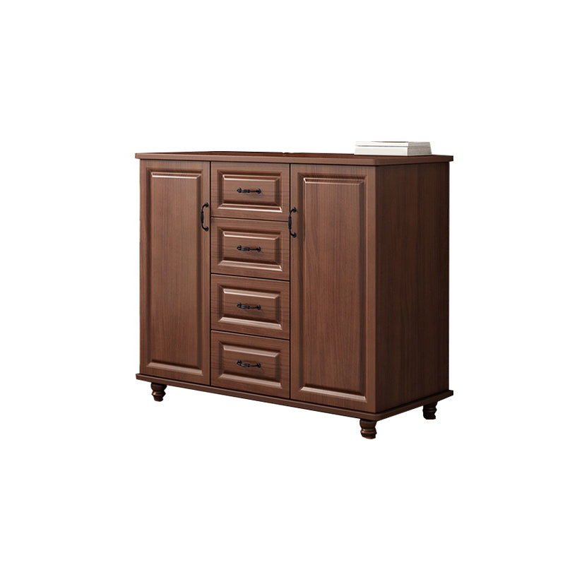 Cabinet d'accent moderne du milieu du siècle avec tiroirs et portes en bois