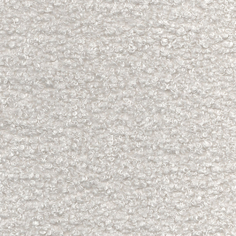 Contemporary Tuxedo Arm Sofa Fabric Sofa in White, Tight Back Curved Sofa