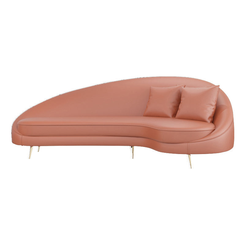 Zeitgenössischer enger Rücken gekrümmter Sofa -Leder -Häpste -Armsofa