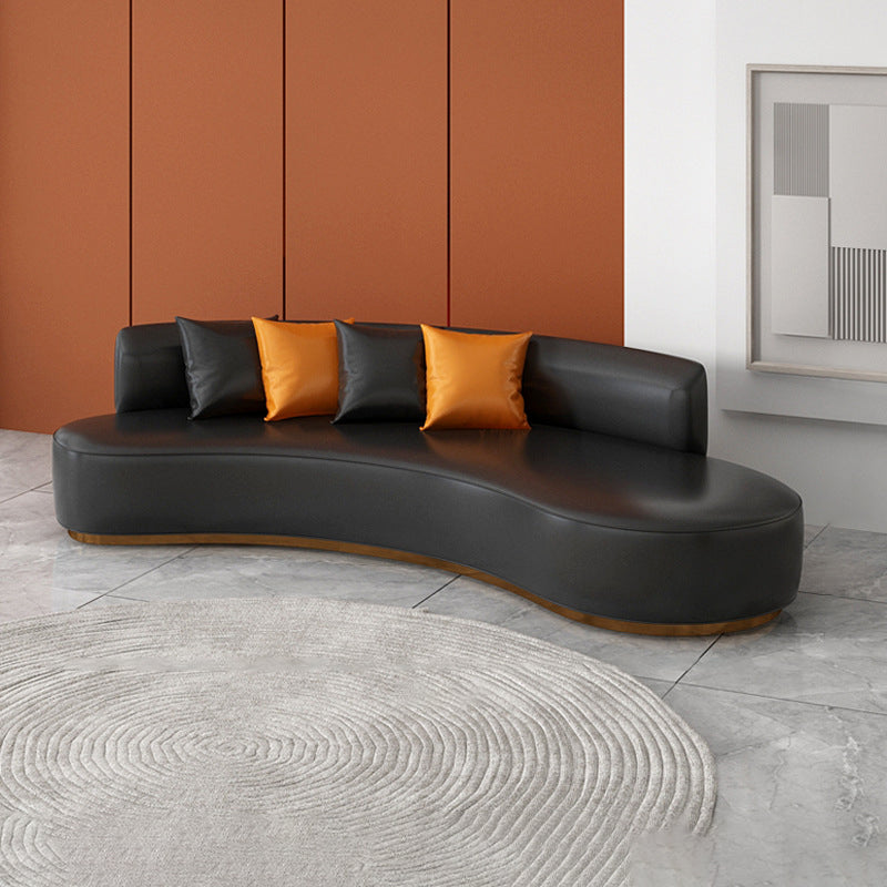 Divano a bracciolo a bracciale senza bracciole senza bracciolo in pelle.