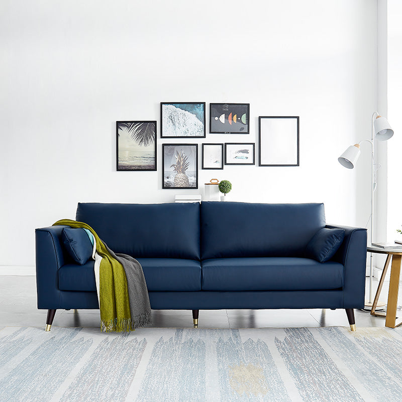 Zeitgenössische Kunstleder -Quadrat -Arm -Sofa -Kissen Standardsofa