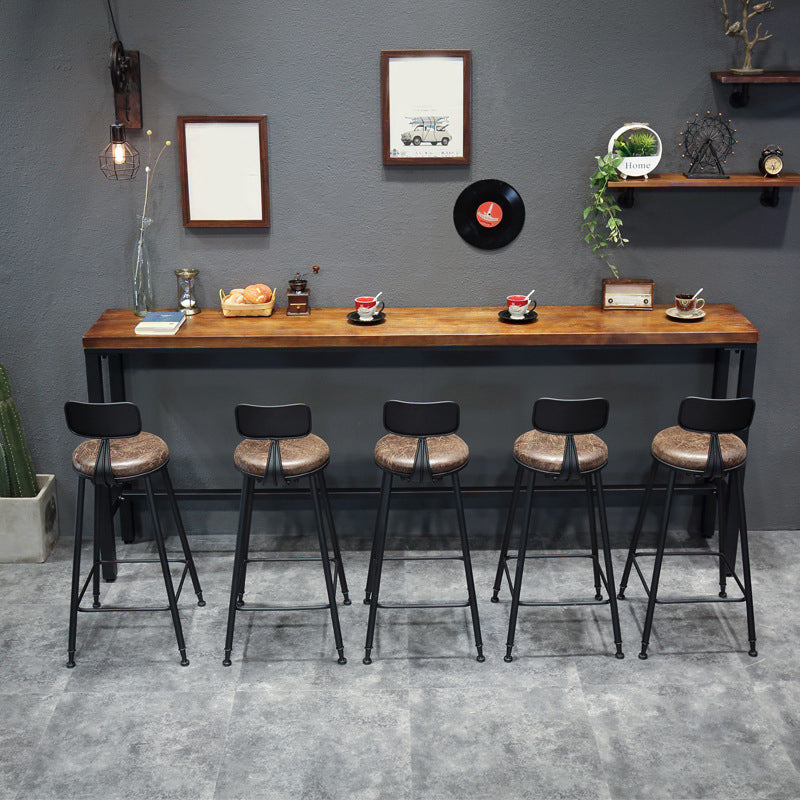 Industrialstabisch Massivholz Rechteck Pub Tisch für Innenräume